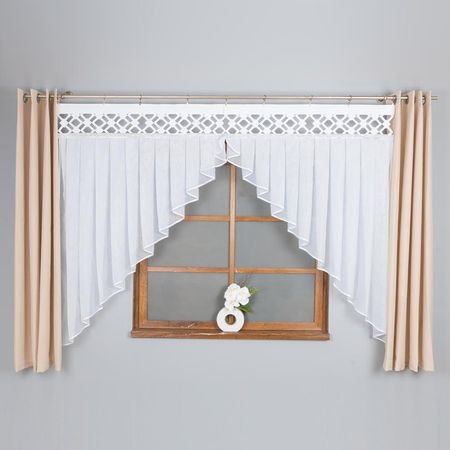 Firanka zakładki z dekorem